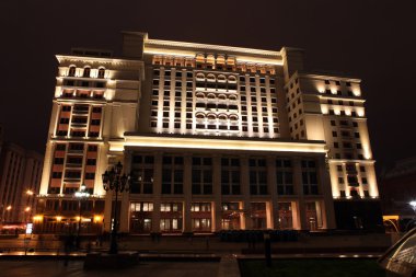 eski hotel moskva modacı kare üzerinden Doğu cephesi gece manzarası
