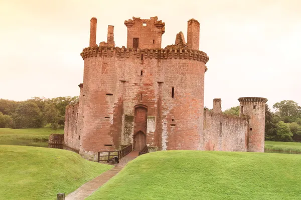 Caerlaverock замок — стокове фото