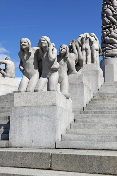 Vigeland Park Oslo heykeller — Stok fotoğraf