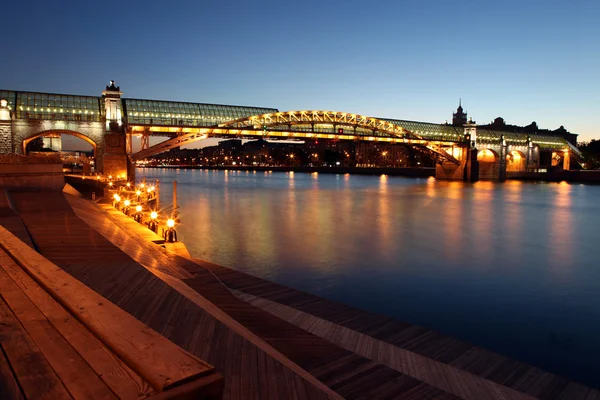 Most andreyevsky przez rzekę Moskwę — Zdjęcie stockowe