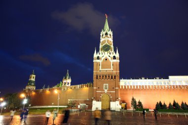 Moskova kremlin Spassky, tsarskaya ve nabatnaya kuleleri