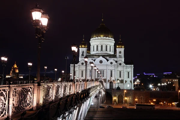 Famosa y hermosa vista nocturna Catedral de Jesucristo —  Fotos de Stock
