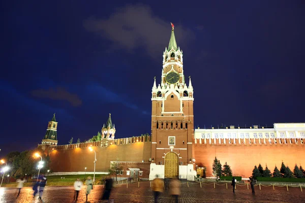 Spassky, Tsarskaya and Nabatnaya Towers of Moscow Kremlin — Stock Photo, Image