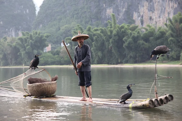 Çinli adam Balık tutma — Stok fotoğraf