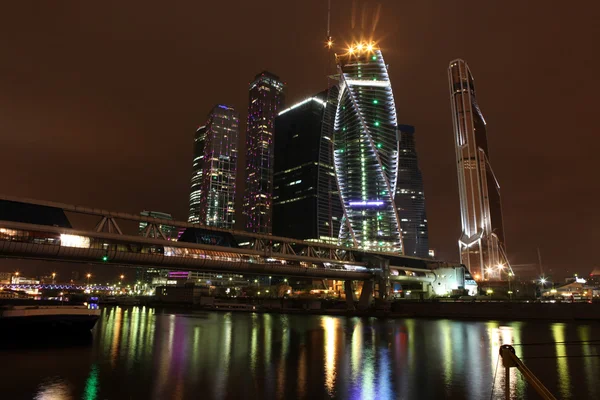 Ουρανοξύστες Μόσχα πόλη — Φωτογραφία Αρχείου