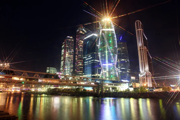 Arranha-céus Centro de negócios internacional da cidade — Fotografia de Stock