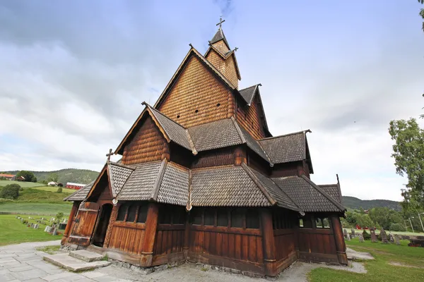 Heddal stavkirke em Noruega — Fotografia de Stock