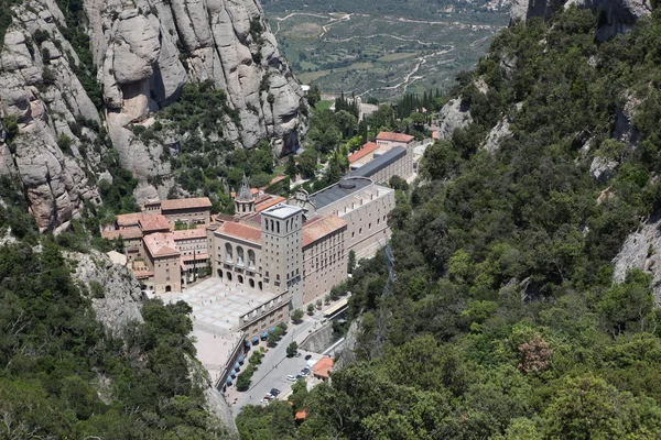 Santa Maria de Montserrat Abbey in Monistrol de Montserrat — Stock Photo, Image