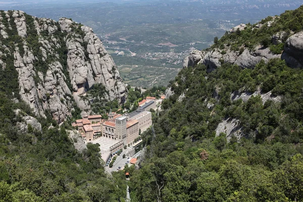 Santa maria de montserrat Opactwo w monistrol de montserrat — Zdjęcie stockowe