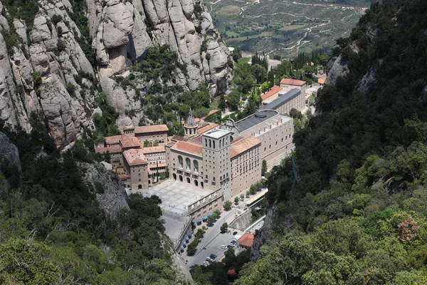 Abadia de Santa Maria de Montserrat em Monistrol de Montserrat — Fotografia de Stock