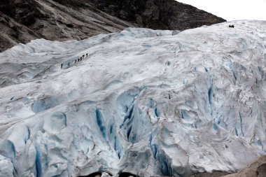 Norveç, jostedalsbreen Milli Parkı. ünlü briksdalsbreen glac