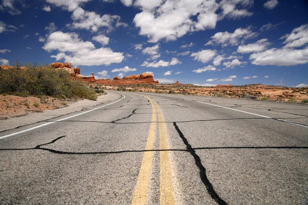 Road in the USA, south desert Utah — Stock Photo, Image