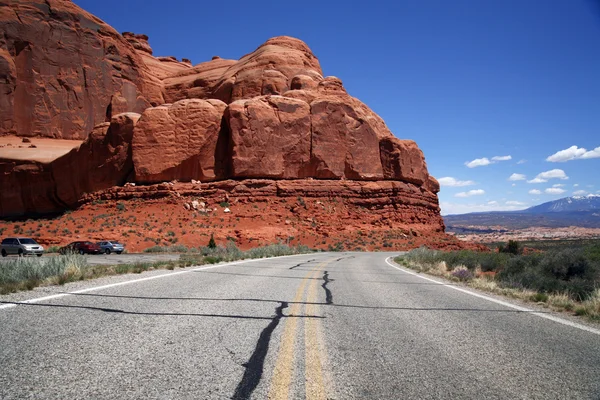 Road in the USA, south desert Utah — Stock Photo, Image