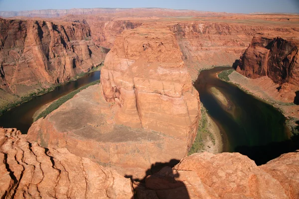 Vue sur le virage en fer à cheval dans l'Utah, États-Unis — Photo