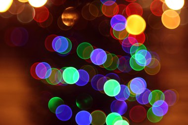 Soyut ışıklar, flaş çemberi, gece şehri.