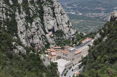 Santa maria de montserrat Manastırı monistrol de montserrat, Katalonya, İspanya.