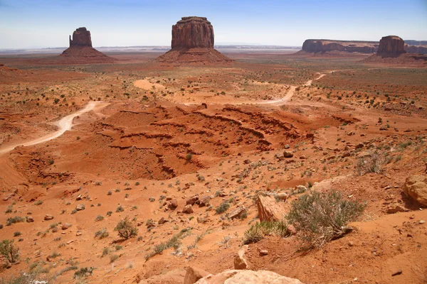 Monument Valley, desert canyon in Utah, USA — Stock Photo, Image