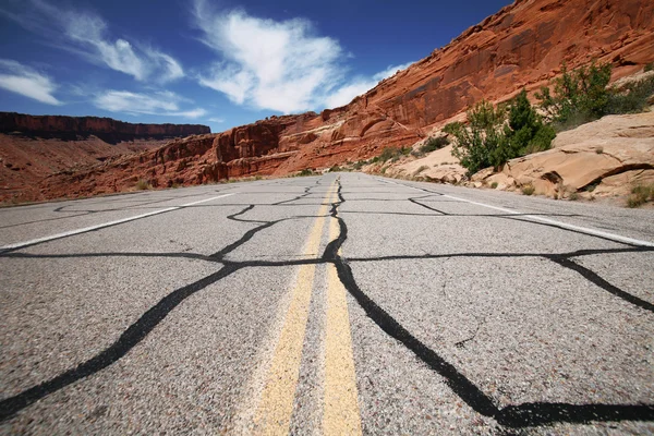 Road in the USA, south desert Utah — Stock Photo, Image