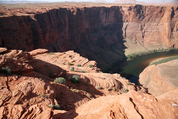 Skalní útvar na horseshoe bend v Utahu, usa — Stock fotografie