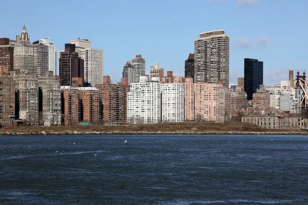 Manhattan, vista desde Long Island, Estados Unidos — Foto de Stock