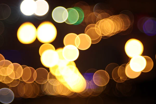 Luzes abstratas, círculo de flash, cidade noturna — Fotografia de Stock
