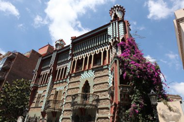 ünlü casa vicens tasarlanmış tarafından Antoni gaudi. Landmark Barcelona, İspanya.