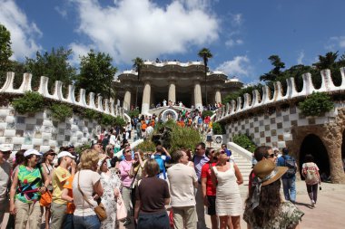 Barselona, İspanya 'da Park Guell.