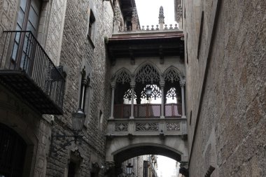 Köprü Carrer del bisbe, placa del rei, Barselona, İspanya