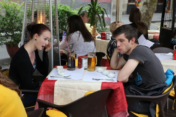 Café de rua de Barcelona — Fotografia de Stock