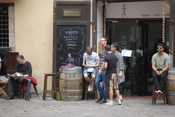 Kawiarni ulicy Barcelony — Zdjęcie stockowe