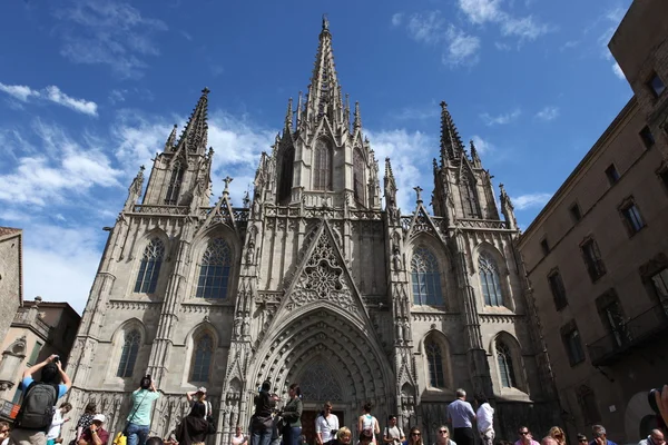 Katedralen i heliga korsets och Sankt eulalia — Stockfoto