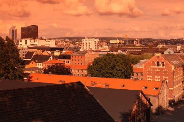 Bekijk op daken in oslo, Noorwegen — Stockfoto