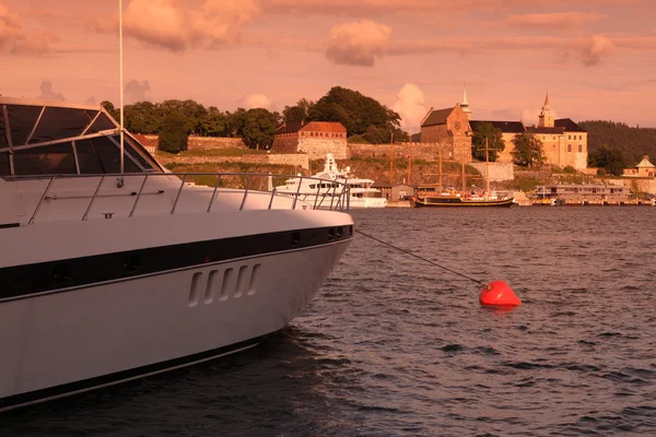 Alter hafen und festung oslo, norwegen — Stockfoto