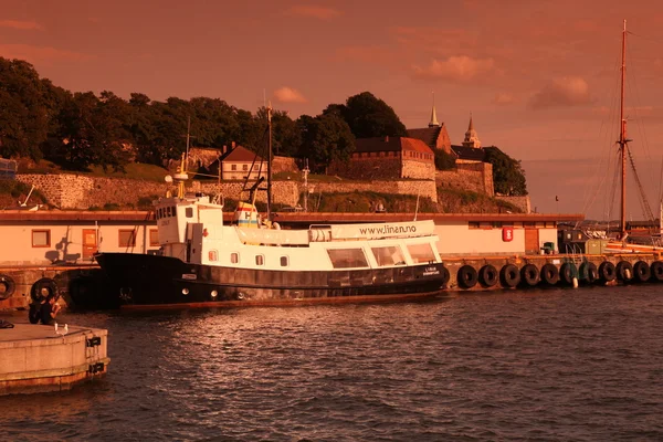 Blick auf oslo bay, radhuset, norwegen — Stockfoto