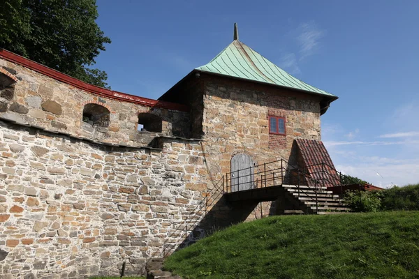 Fortezza di Akershus situata vicino al fiordo di Oslo — Foto Stock