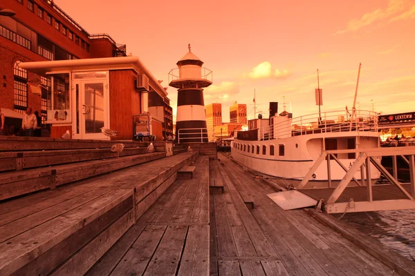 Vista sulla baia di Oslo, Radhuset, Norvegia — Foto Stock