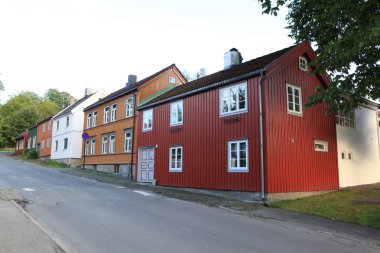 eski ahşap evde trondheim, Norveç