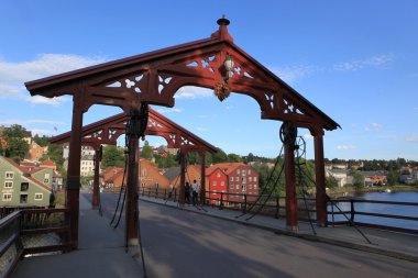 trondheim, eski bir köprü