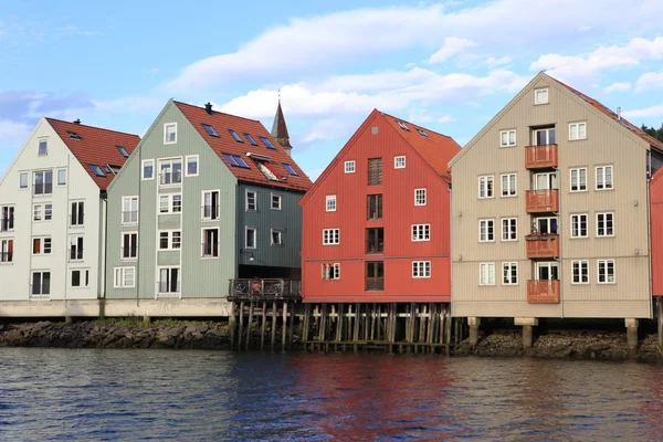 Old Storehouses in Trondheim, Norway — Stock Photo, Image