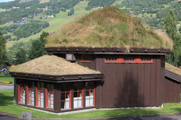 Casa Velha em Trondheim Folk Museum — Fotografia de Stock