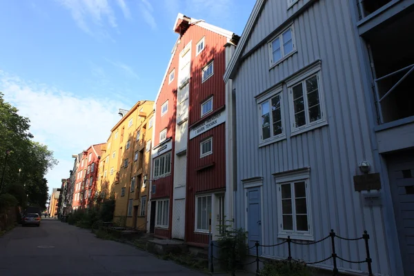 トロンハイム、ノルウェーの古い木造住宅 — ストック写真