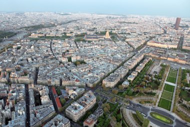 Paris eiffel Tower ünlü gün batımı görünümü