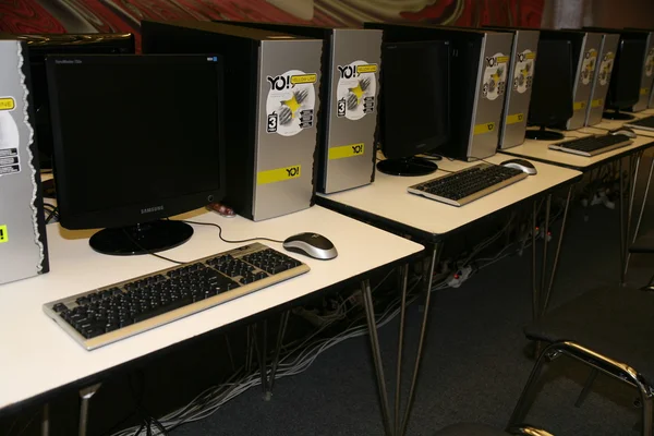 Interior of internet cafe — Stock Photo, Image