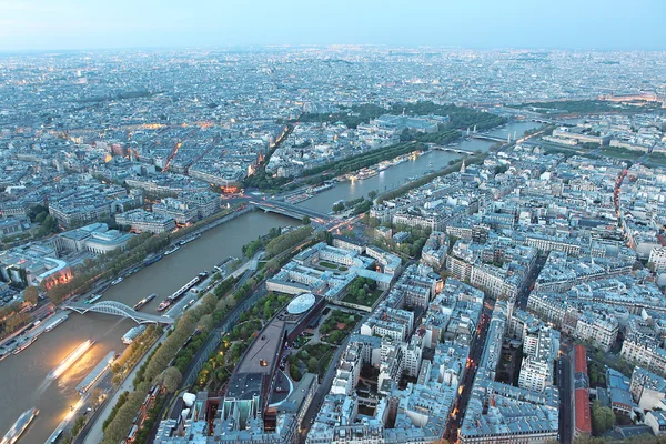 Paris with the Seine river from the Eiffe — Stock Photo, Image