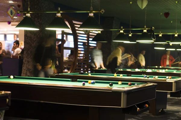 Toplu bilardo masası. — Stok fotoğraf