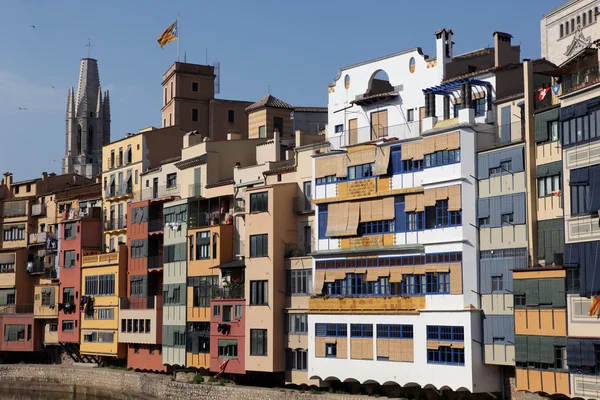 Utsikt över gamla stan och med färgglada hus — Stockfoto