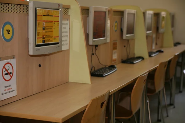 Interior of internet cafe — Stock Photo, Image