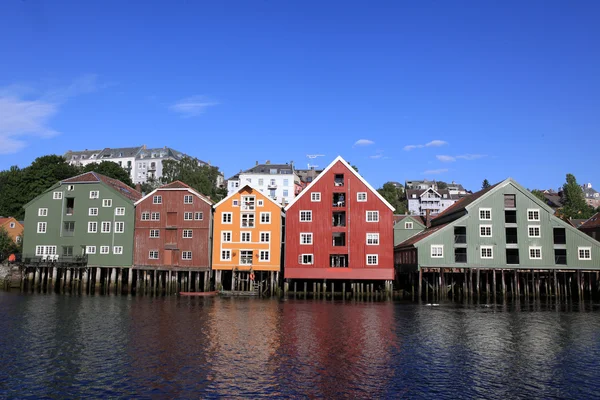 Gamla bodar i trondheim, Norge — Stockfoto