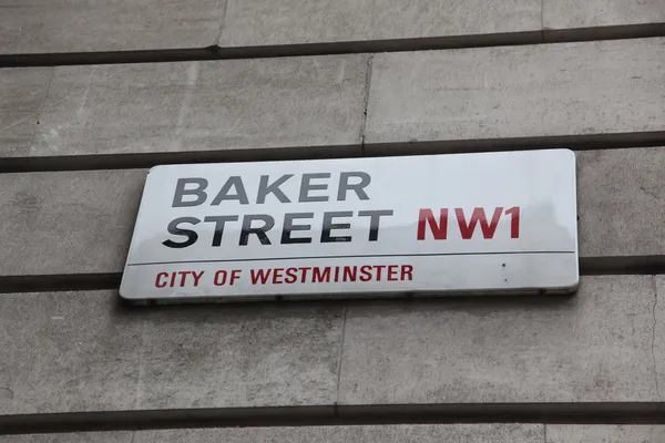 Londýnské ulice znamení, baker street — Stock fotografie
