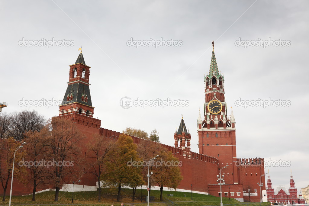 Spasskaya tower in Kremlin.